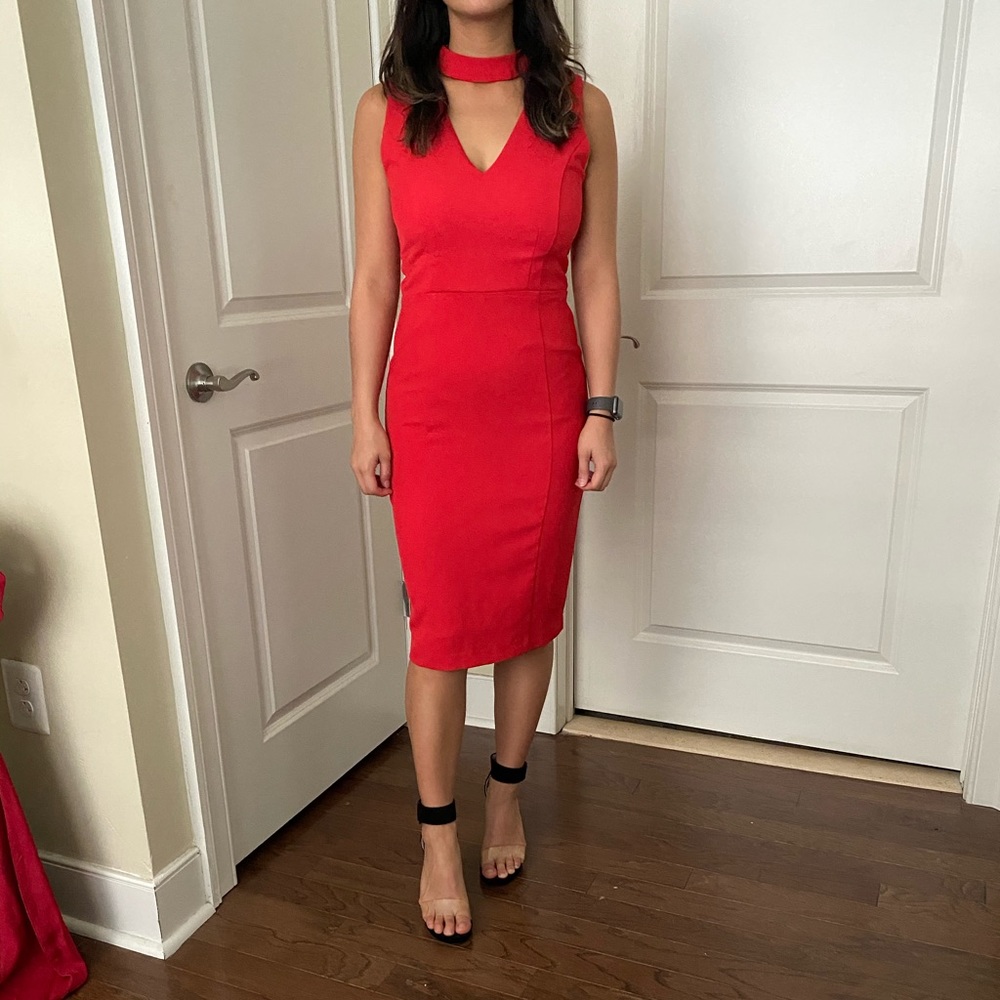 Collared red dress from Pure Navy